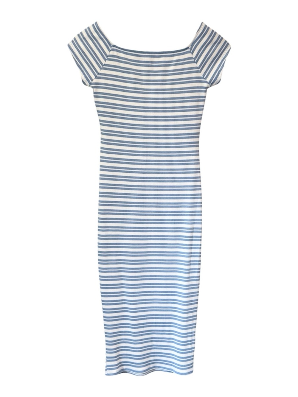 Derek Heart Rib Knit Short Sleeve Stretchy Long Dress Slim Fit Size Medium
